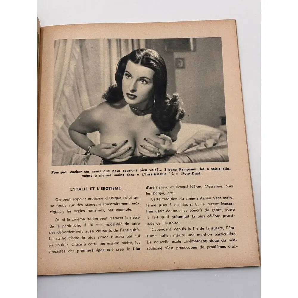 Enquetes Cinema et Sexualite Vintage French Magazine 1950s Martine Carol Pin Up